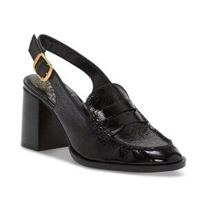 Vince Camuto Womens Gemma Slingback Strap Loafer Pumps Black Size 9.5M Defected